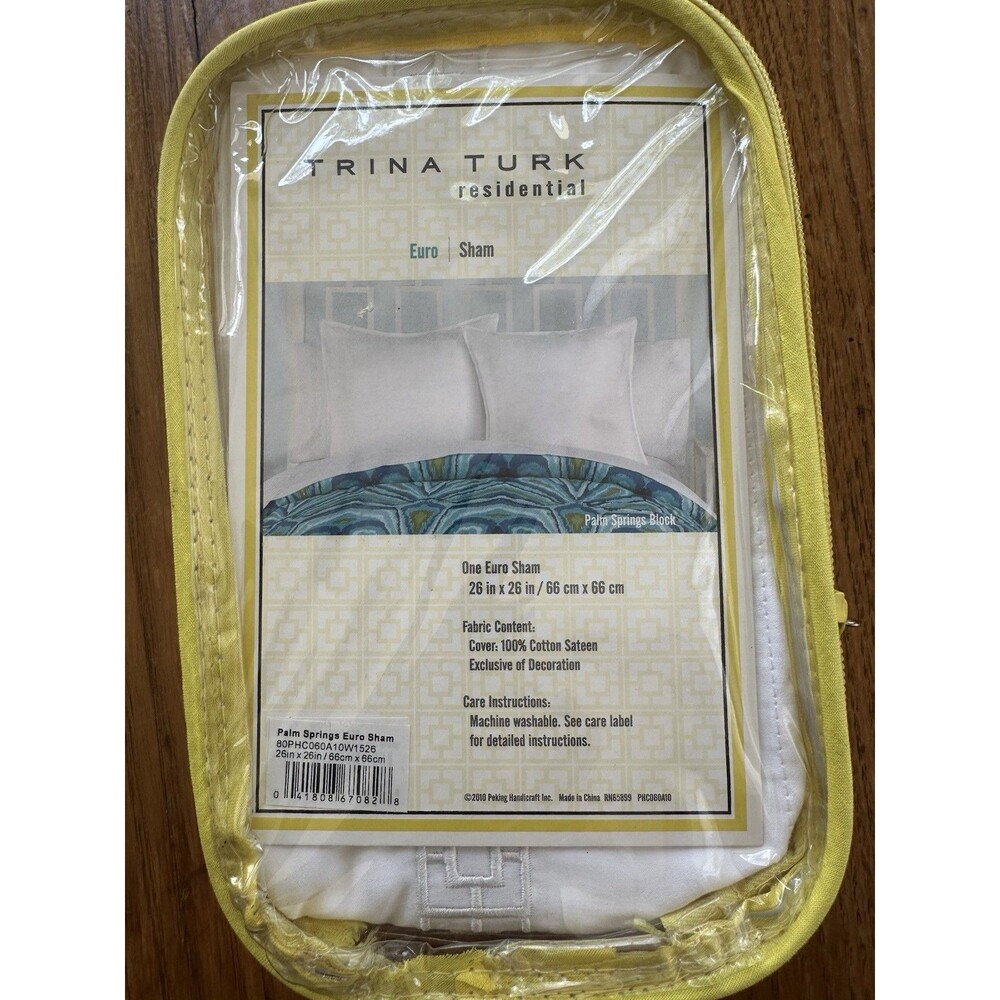 New Trina Turk Palm Springs White Eurosham